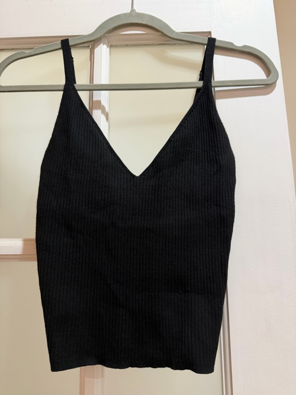 Aritzia Black Ribbed Sweater Tank Top